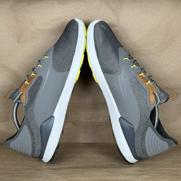 Olukai Nihoa Li Mens Size 12 Gray Knit Leather Trim Casual Lightweight Sneakers - Picture 7 of 11